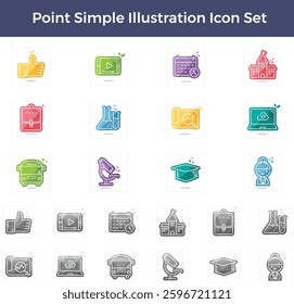 Point Simple Color Icon Set, Business Icon, Web Icon
