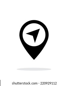 Point simple icon on white background. Vector illustration.