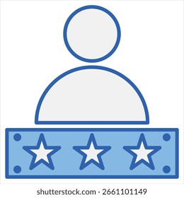 Icono de punto único azul blanco Ilustración