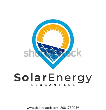 Point Solar logo vector template, Creative Solar panel energy logo design concepts