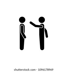 point staff icon. Element of conversation icon for mobile concept and web apps. Isolated point staff icon can be used for web and mobile on white background