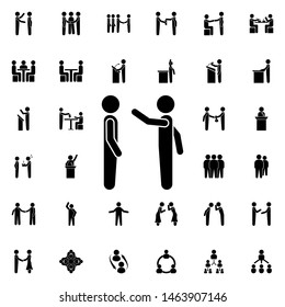 Point staff icon. Universal set of conversation for website design and development, app development