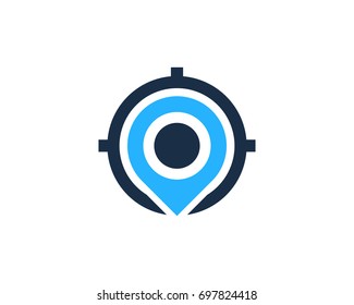 Point Target Icon Logo Design Element