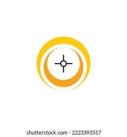símbolo de logotipo de destino de punto