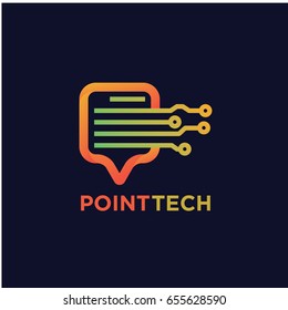 Point Tech Logo template Design