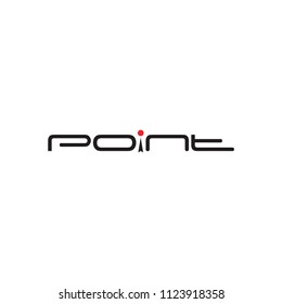 Point text logo vector