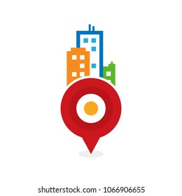 Point Town Logo Icon Design