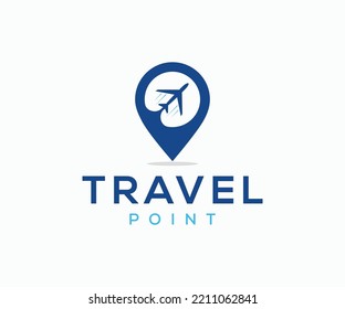 Plantilla de diseño de logotipo de viajes de puntos