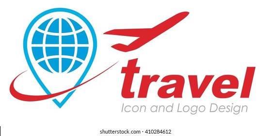 Point Travel Logo. Travel trip round the world symbol.