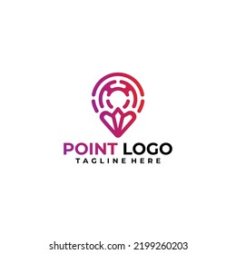 point traveling logo concept, traveling logo design template