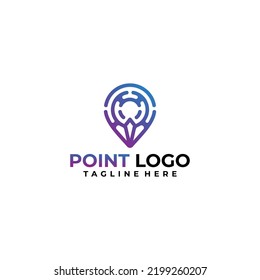 point traveling logo concept, traveling logo design template