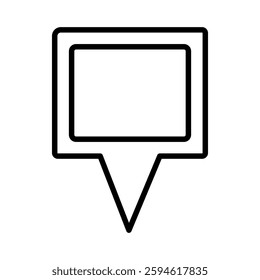 Point vector icon. Map pin illustration sign. Location symbol. Pin logo.
