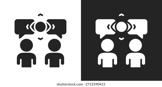 point of view Icon In Black And White Glyph Style