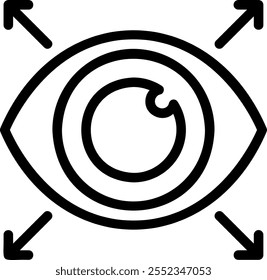 point of view line icon illustration vector