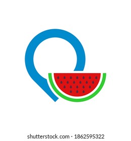Point Watermelon logo vector template, Creative Watermelon logo design concepts