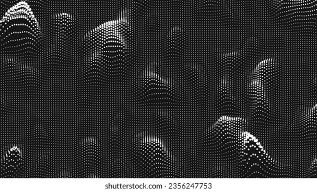 Punktwellenbummel Textur. Abstrakter Punkthintergrund. Technologischer Cyberspace-Hintergrund.