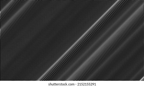 Point wave diagonal texture. Abstract dot background. Technological cyberspace background.