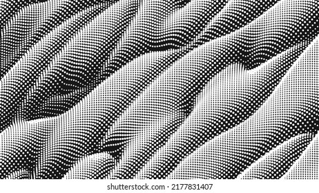 Point wave noise texture. Abstract dot background. Technological cyberspace background.