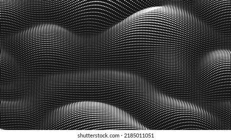 Textura de ruido de onda puntual. Resumen del fondo del punto. Fondo tecnológico del ciberespacio.