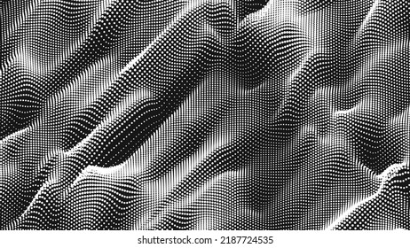 Textura de ruido de onda puntual. Resumen del fondo del punto. Fondo tecnológico del ciberespacio.