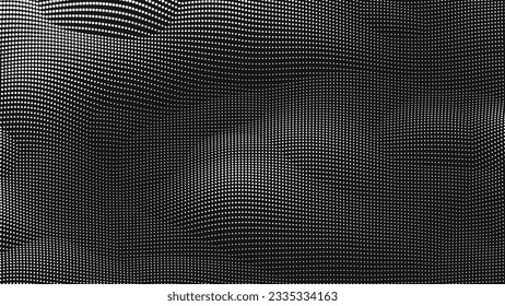 Point wave noise texture. Abstract dot background. Technological cyberspace background.