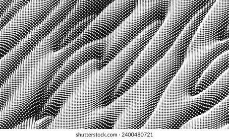 Point wave noise texture. Abstract dot background. Technological cyberspace background.
