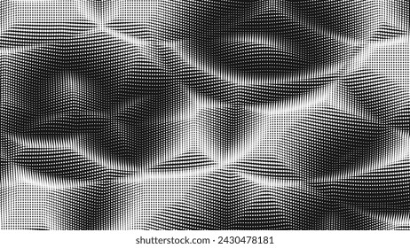 Textura de ruido de onda de punto. Fondo de punto abstracto. Antecedentes tecnológicos del ciberespacio.