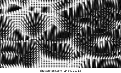 Point wave noise texture. Abstract dot background. Technological cyberspace background.
