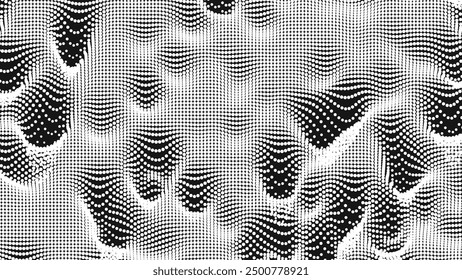 Textura de ruido de onda puntual. Fondo de punto Abstractas. Fondo del ciberespacio tecnológico.