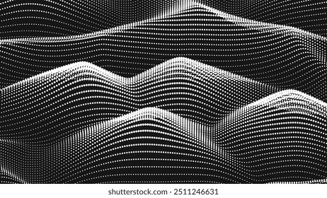 Point wave noise texture. Abstract dot background. Technological cyberspace background.