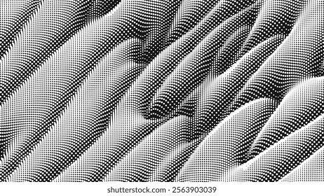 Point wave noise texture. Abstract dot background. Technological cyberspace background.