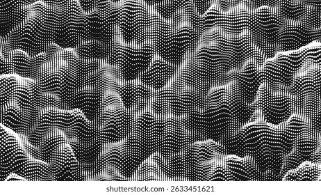 Point wave noise texture. Abstract dot background. Technological cyberspace background.