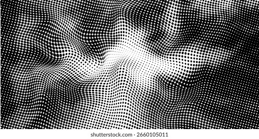 Textura de ruido de onda puntual. Fondo de punto Abstractas. Fondo del ciberespacio tecnológico.