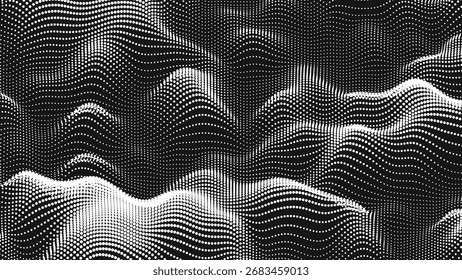 Textura de ruido de onda puntual. Fondo de punto Abstractas. Fondo del ciberespacio tecnológico.