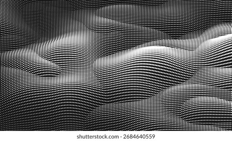 Textura de ruido de onda puntual. Fondo de punto Abstractas. Fondo del ciberespacio tecnológico.