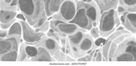 Textura de ruido de onda puntual. Fondo de punto Abstractas. Fondo del ciberespacio tecnológico.

