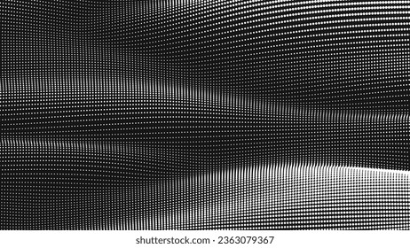 Point wave smooth texture. Abstract dot background. Technological cyberspace background.