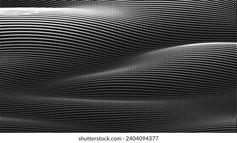 Point wave smooth texture. Abstract dot background. Technological cyberspace background.