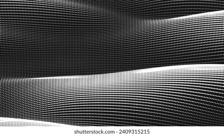 Point wave smooth texture. Abstract dot background. Technological cyberspace background.