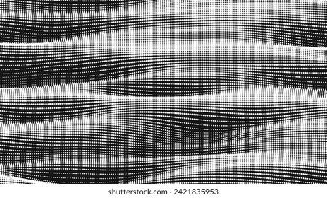 Point wave smooth texture. Abstract dot background. Technological cyberspace background.