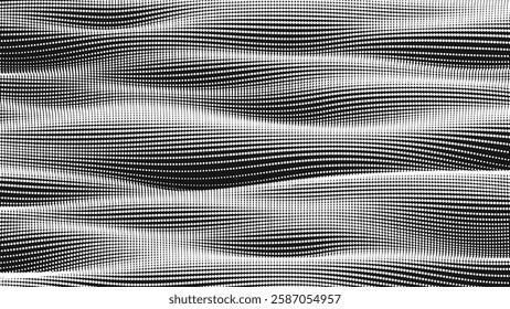 Point wave smooth texture. Abstract dot background. Technological cyberspace background.