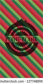 Point-blank christmas badge.