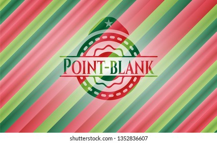 Point-blank christmas emblem.
