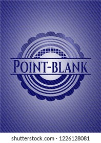 Point-blank emblem with jean texture