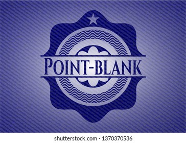 Point-blank emblem with jean texture
