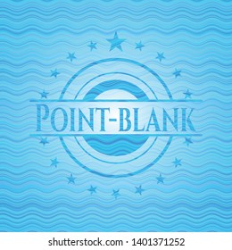 Point-blank water badge. Vector Illustration. Detailed.