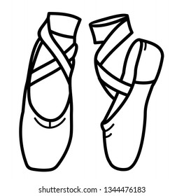 Pointe ballet shoes icon