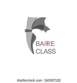 Pointe shoe barre class logo