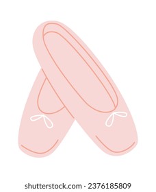 Pointe Shoes Accessory Vector Illustration