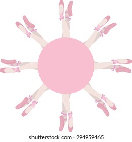 pointe shoes ballet ballerina dancer vector